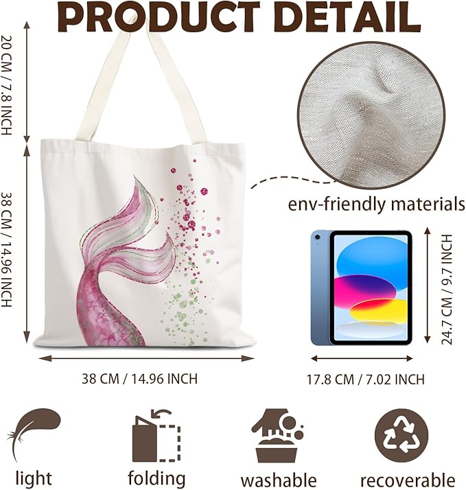 FBB Ocaen Beachy Ocean Sea Fish Reusable Grocery Shopping Bag