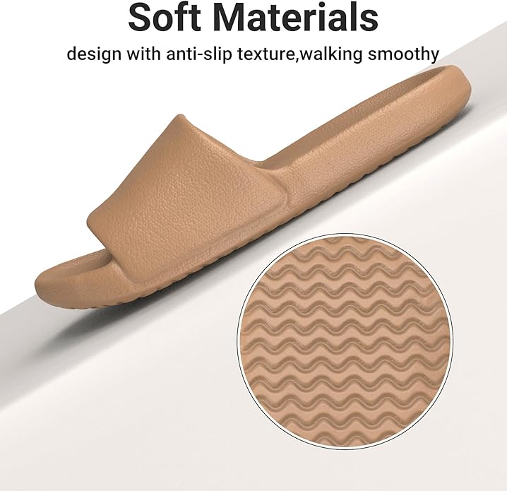 Shower Shoes for Women & Men - Non-Slip House Slippers - Cloud Comfort Slides - Quick-Dry, Arch Support - Perfect for Bathroom, Beach, Pool, Travel