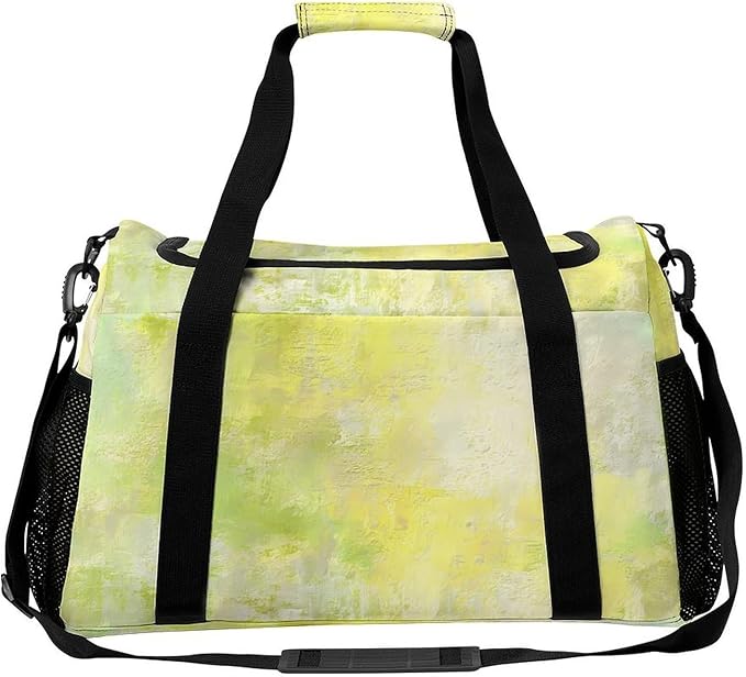 Pistachio Green Duffle Bag Gym Bag for Workout Travel Tote with Detachable Straps