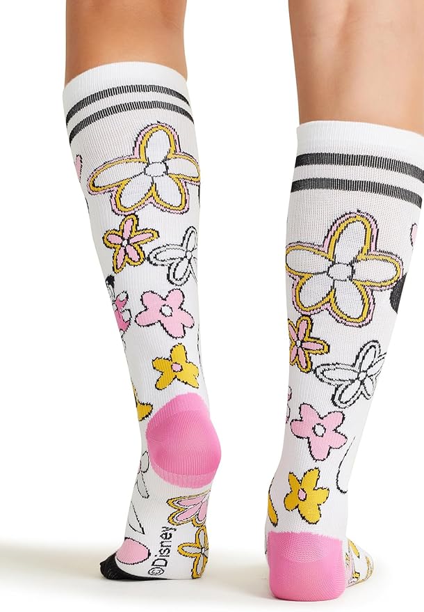 Cherokee Women's 10-15mmHg Compression Socks – Fun Print Knee Highs with Light Support, Soft Feel - PRINTSUPPORT