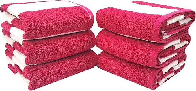 BolBom*S 100% Cotton Luxury Bath Towel Set - Soft & Absorbent Quick-Dry Towels for Bathroom, Spa, Beach or Gym - 30"x60" Large Size - Pack of 6 - Plush & Durable Towels - Machine Washable