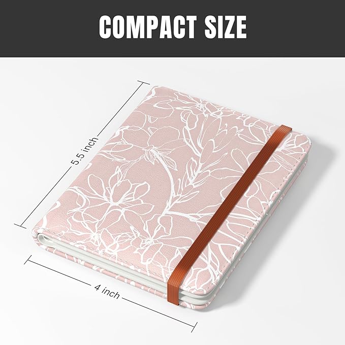 Rimilak Passport Holder, RFID Blocking Passport Cover Wallet Travel Essentials, Leather Travel Documents Organizer Protector for Women and Men, White Leaves