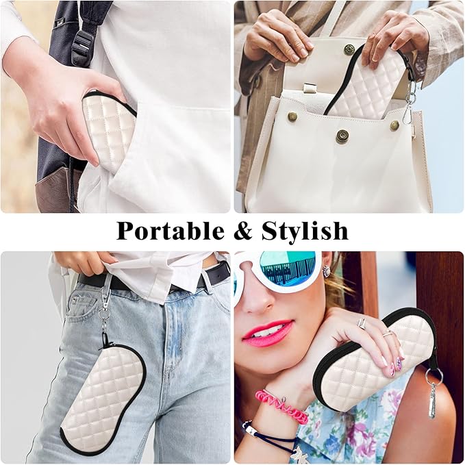 MoKo Sunglasses Soft Case Ultra Light Neoprene Zipper Eyeglass Case for Men Women