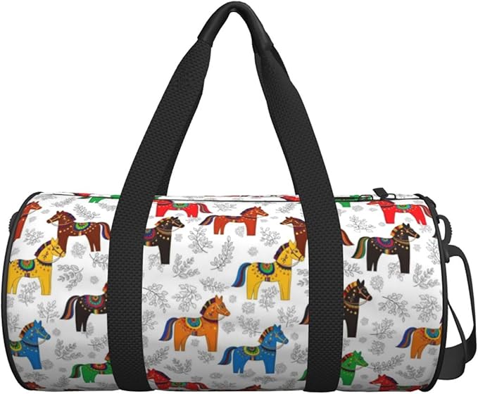 Gym Bag for Men Duffle Bag Travel Lightweight Weekender Bag Dala Horses for Travel Sports Gym