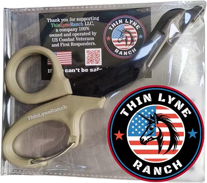 Trauma Shears – Premium Stainless Steel, Non-Stick Blades for First Responders – MOLLE-Compatible, Heavy-Duty Design with Quick Access – Tailored for Vehicles and Emergencies (FDE)