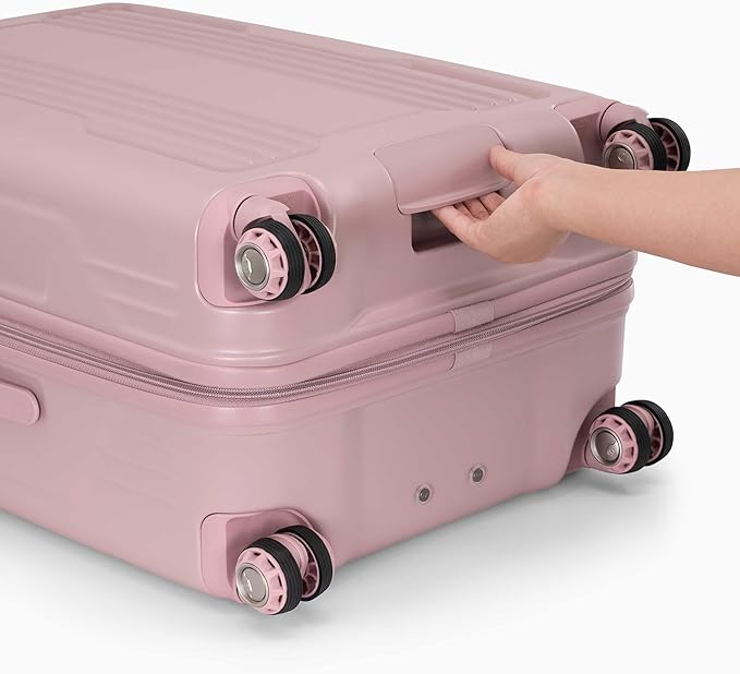 Traveler's Choice Ultimax II Polycarbonate Hardside Luggage with Spinner Wheels, Pink, 29-Inch Large Luggage