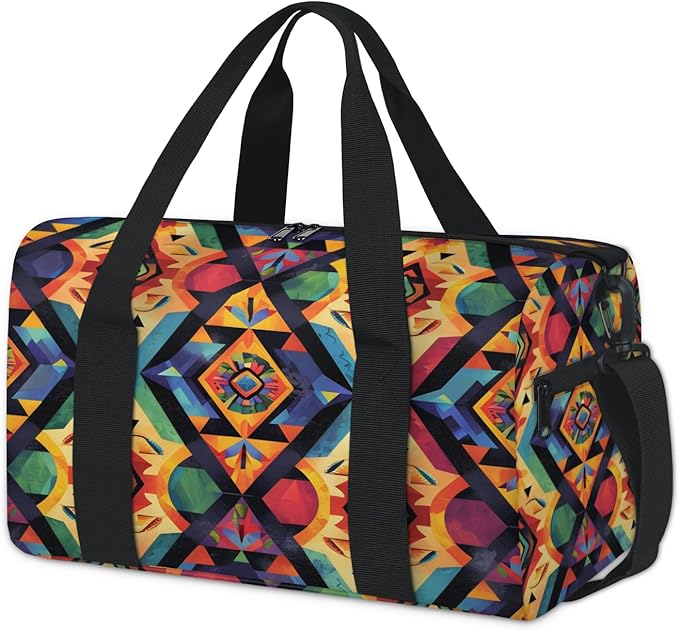 Boho Rustic Floral Travel Duffle Bag for Women Men, Overnight Weekender Bag, Carry on Tote for Sport Gym
