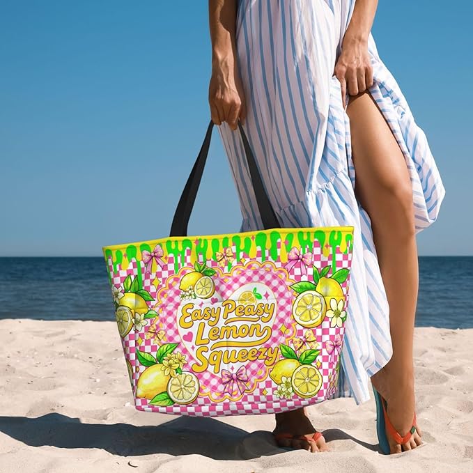 Large Beach Tote Bag Beach Bag Waterproof Sandproof Lightweight Women Tote