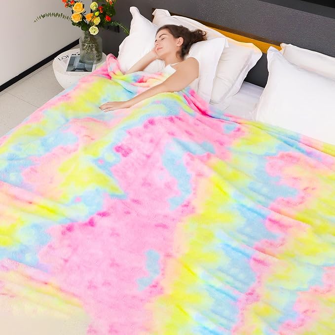 MUGD Soft Blankets Fuzzy Twin Bed Fleece Blanket Kids Warm Throw Blanket for Bed