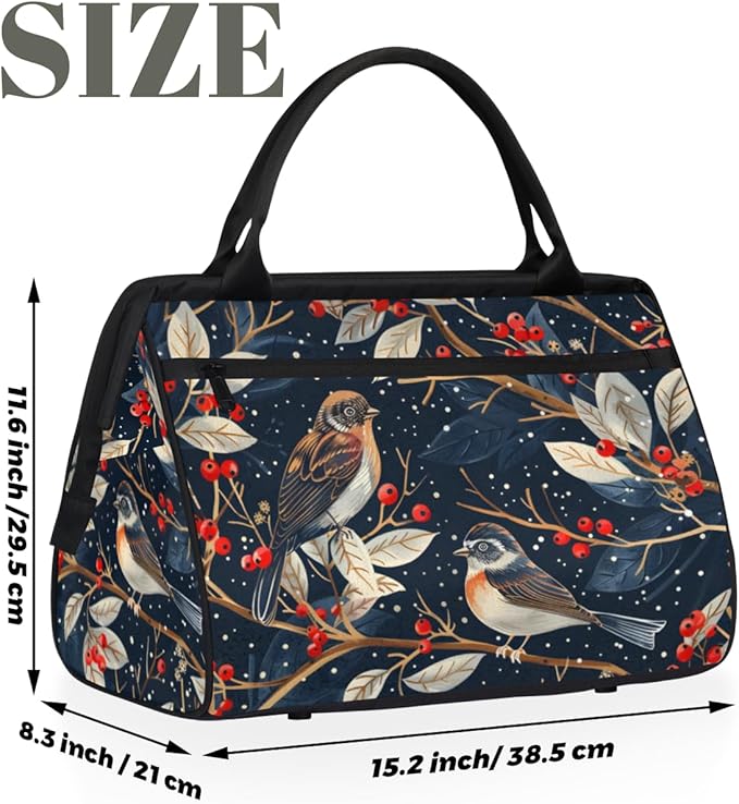Farmhouse Birds Overnight Weekender Bag for Women Men Travel Duffel Bags Waterproof Luggage Carry on Sports Yoga Gym Bag
