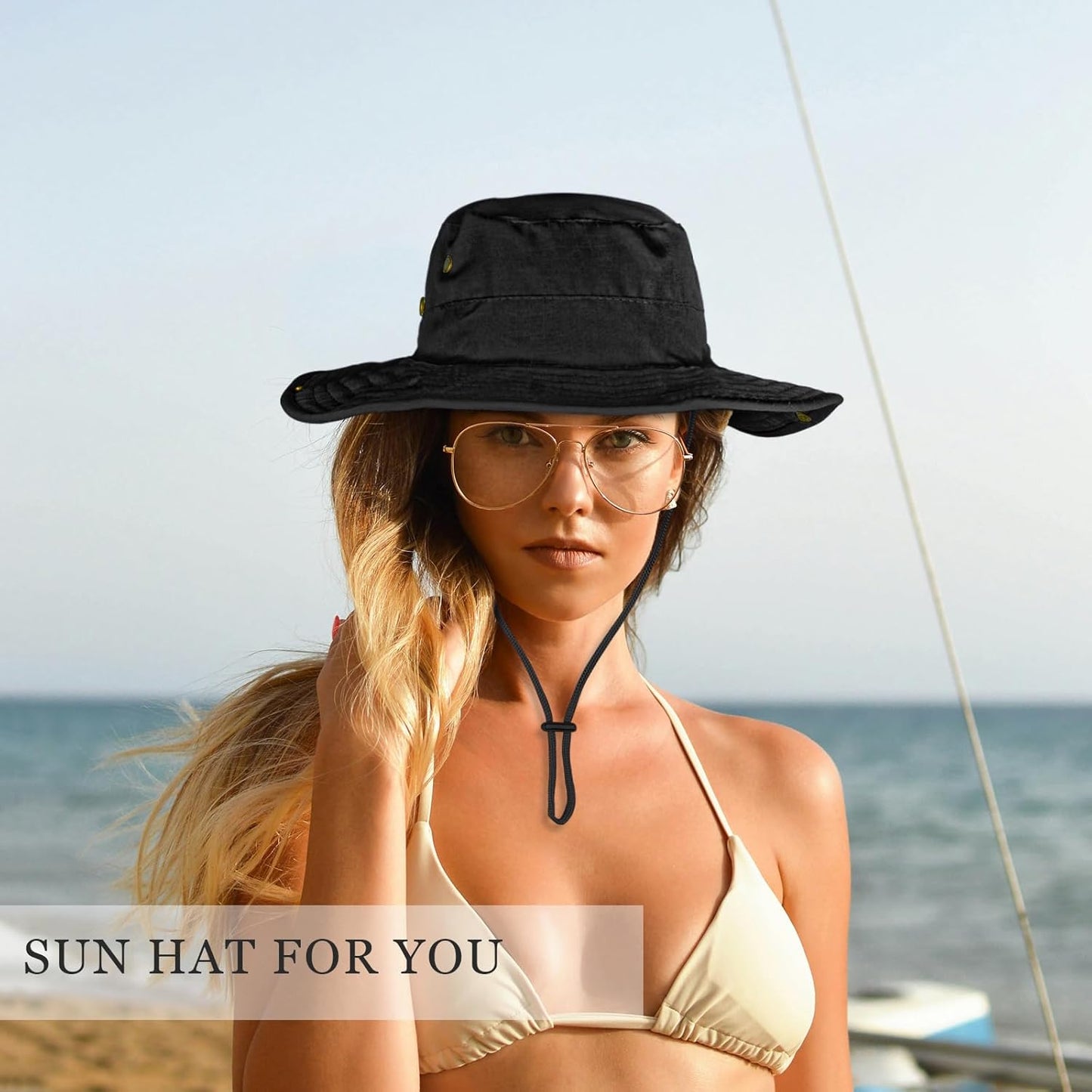 Sun Hats for Men Women Boonie Hat Foldable Fishing Hat UPF 50+ Bucket Hat for Fishing Hiking Garden Safari Beach