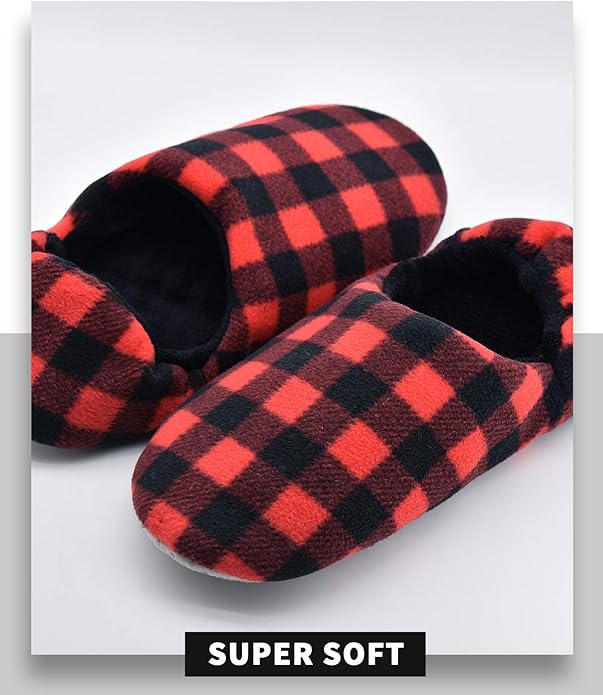 Panda Bros Slipper Socks for Women Grippers, Fuzzy Cozy Fleece Slipper Socks, Soft, Warm House Slippers