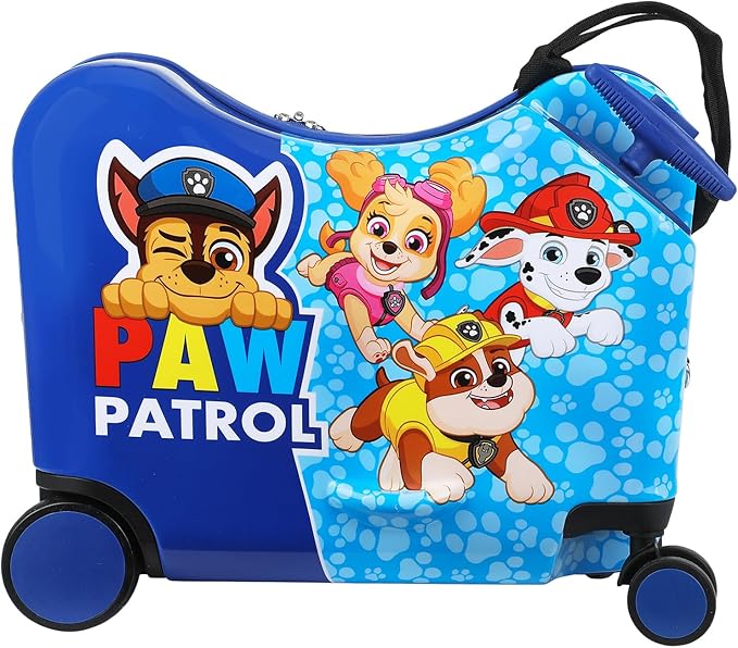 Bioworld Paw Patrol Ride-On 18" Suitcase For Kids & Toddlers