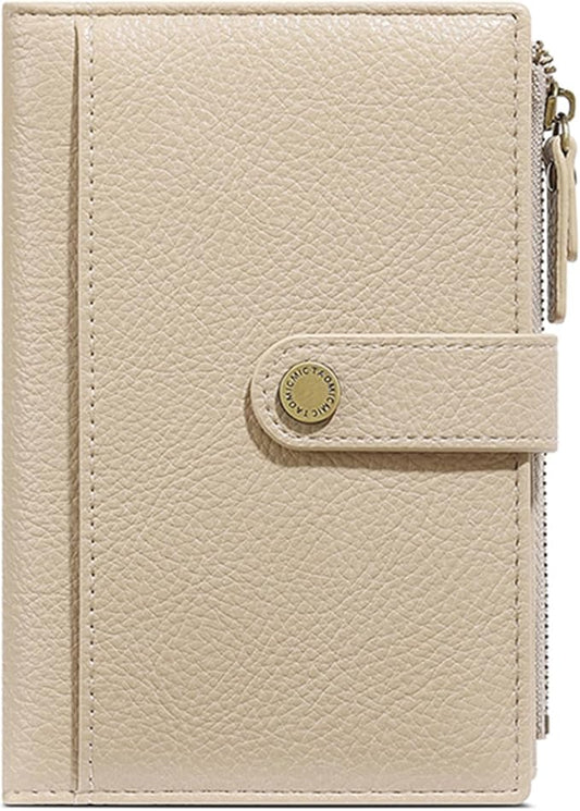 Slim RFID Blocking Passport Holder Wallet,PU Leather Travel Card Organizer,Lightweight Passport Case for Women Men (Apricot)