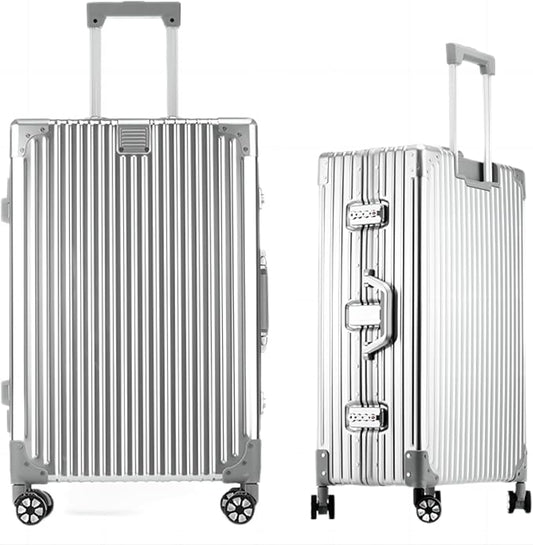 HotWay All Aluminum Carry On Luggage, 20 Inch Hard Shell Suitcase with Spinner Wheels and TSA Lock, Luggage for Business Travel (22x14x9 Airline Approved)