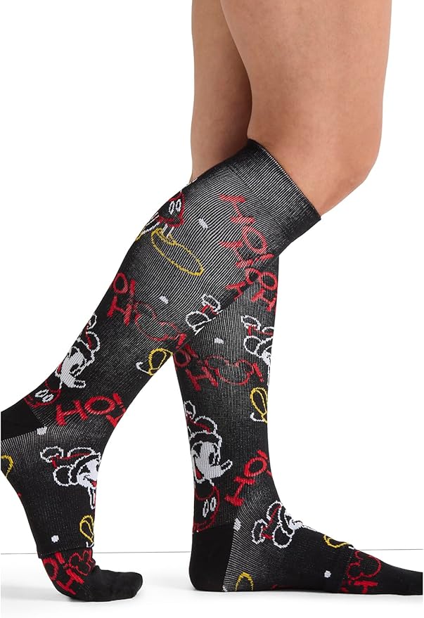 Cherokee Women's 10-15mmHg Compression Socks – Fun Print Knee Highs with Light Support, Soft Feel - PRINTSUPPORT