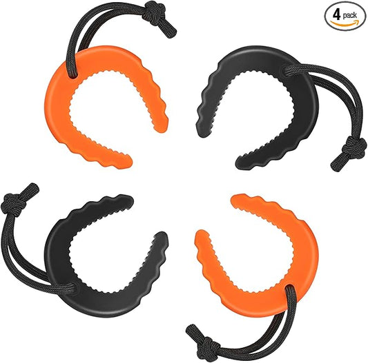 Crosize 4 Pack First Responder Door Stops, Door Jam for Law Enforcement, Police, Emergency Medical Services, Black& Orange Door Stoppers Wedge, Door Stops of Plastic