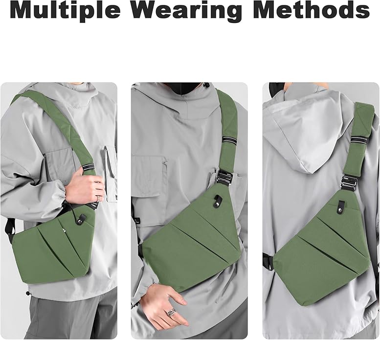 Anti Theft Travel Bag, One Shoulder Large Capacity Cross-body Bag Chest Fashion Lightweight Sling Bags for Travel Sports