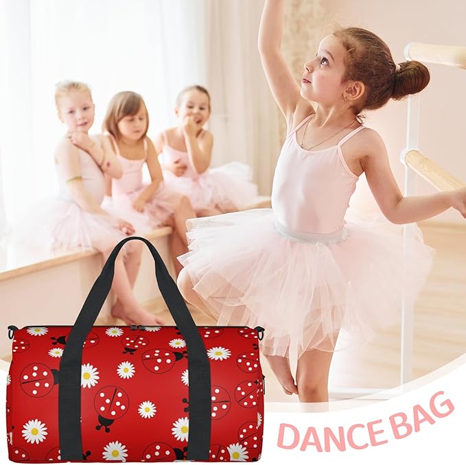 Ladybugs Red Overnight Travel Bag Unisex Carry-On Size Tote Bag Suitable for Travel Duffle Gym Sports