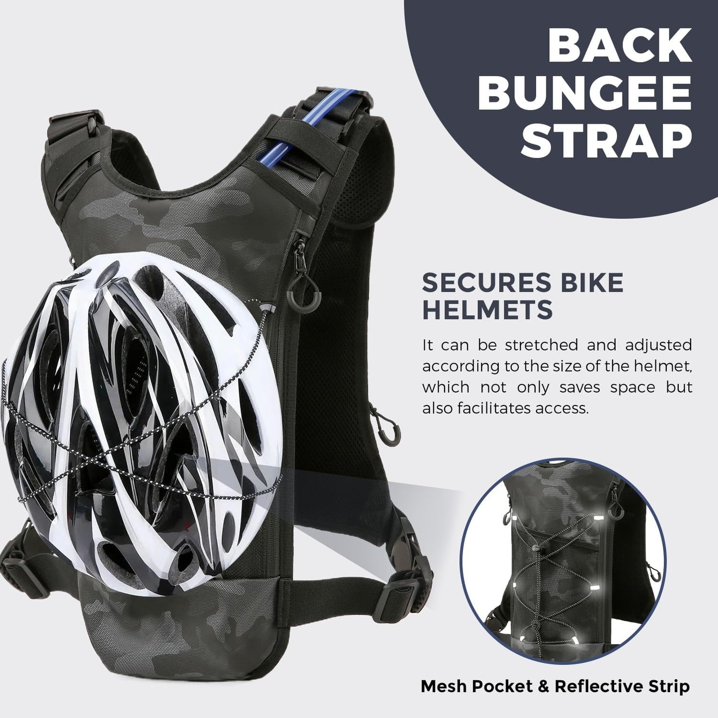 USA Original Patent Running Hydration Vest Backpack, Lightweight Chest Pack with 2.0L Water Bladder Bag Daypack for Hiking Running Cycling Race Marathon for Women Men