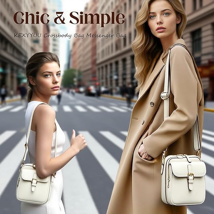 Vintage Messenger Bag Leather Crossbody Bags for Women Men Small Anti Theft Cross Body Shoulder Purse with Card Slots