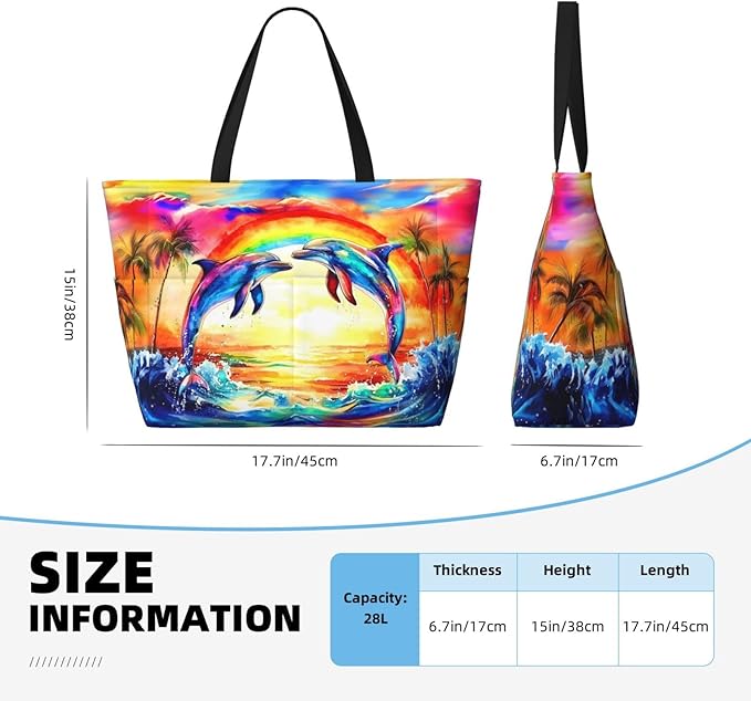 Large Beach Tote Bag Beach Bag Waterproof Sandproof Lightweight Women Tote