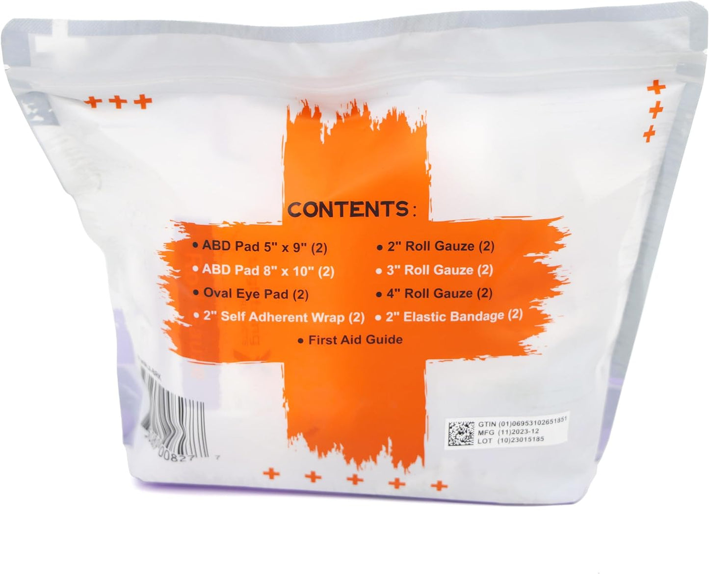 Lightning X EMS/EMT Premium Medical Gauze Bandage Refill Kit for First Responder First Aid Kit + 30 Assorted Fabric Adhesive Bandages