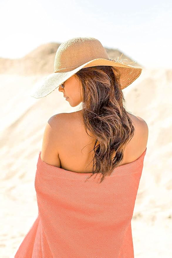 Turkish Beach Towels Oversized Clearance XL 40x71- Sand Free Beach Towel- 100% Cotton Soft Quick Dry Towel- Extra Large Travel and Pool Towels for Adults- Cloud Sandproof