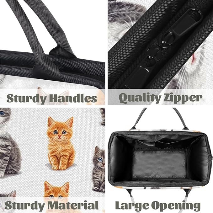 Funny Animal Cat Overnight Weekender Bag for Women Men Travel Duffel Bags Waterproof Luggage Carry on Sports Yoga Gym Bag