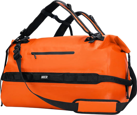 MIER Large Waterproof Duffel Bag Rolltop Dry Backpack Duffle Bags for Kayaking, Rafting, Boating, Swimming, Camping, Travel, Gym, Beach, 60L/80L