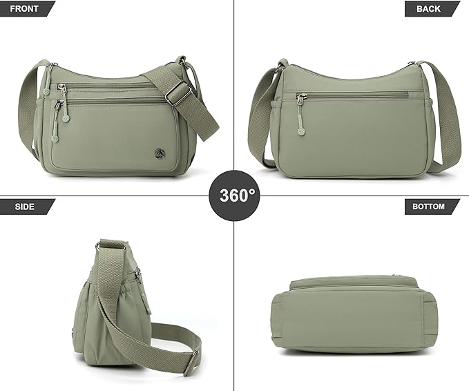 Casual Crossbody Bag with Anti Theft Pocket - Women Lightweight Water-Resistant Purse Bag