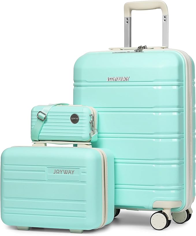 Joyway Carry On Suitcase Airline Approved with TSA Lock, Hardside Luggage Bags for Travel with Spinner Wheels, Durable Hard Shell 20Inch Light Green
