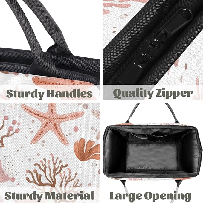 Ocean Theme Nautical Overnight Weekender Bag for Women Men Travel Duffel Bags Waterproof Luggage Carry on Sports Yoga Gym Bag