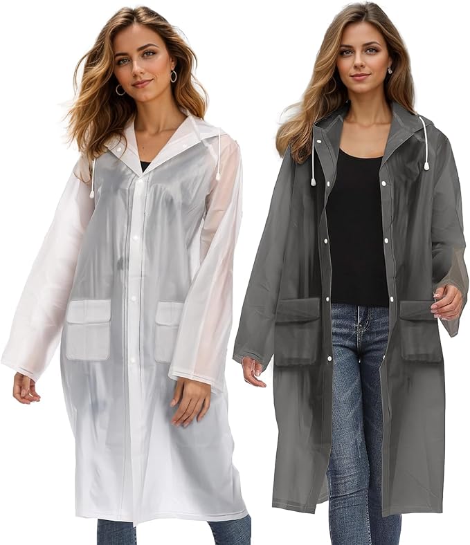 Besshopie EVA Raincoat Waterproof Rain Poncho Reusable Unisex Men Women Long Clear Rain Wear