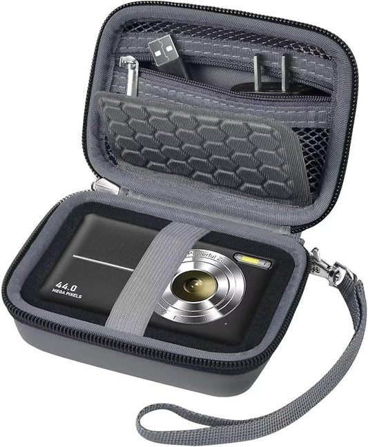 Comecase Carrying & Protective Case for Digital Camera, for CAMKORY/for Kodak Pixpro/for Canon PowerShot ELPH 180/190 / for Sony DSCW800 DSCW830 Cameras for Travel - Dark Grey