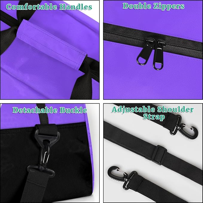 Custom Name Gym Duffel for Kids,Personalized Sports Bag Lightweight Gym Bags for Boys & Girls,Fitness Travel Weekender for Travel, Workout Purple