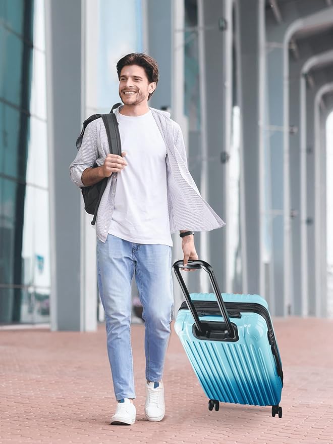 27 inch Luggage - Airline Approved Suitcases with Spinner Wheels, Built-In TSA Lock，Hard Shell Expandable Suitcases