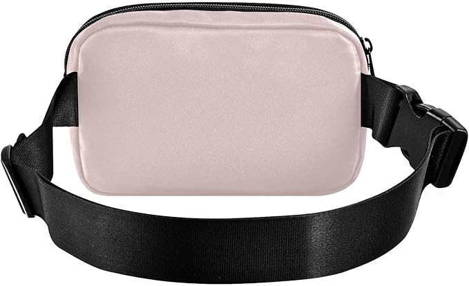 Fanny Pack for Women Men Water Resistant Fashion Waist Packs with Adjustable Strap Belt Bag for Travel Workout Jogging Hiking Misty Rose