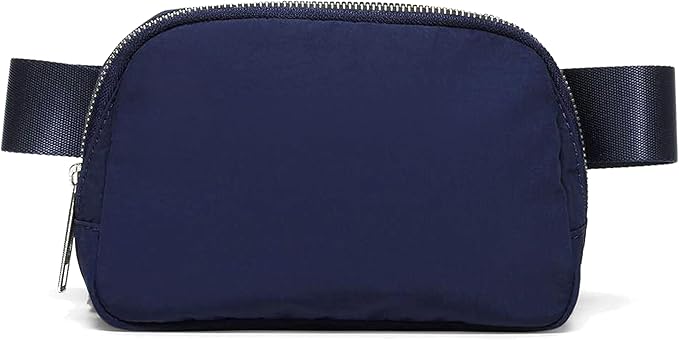 Fanny Pack Crossbody Bag Trendy Waterproof Small Cross Body Purse for Women Men Fashion Waist Packs Mini Belt Pouch Chest Bum Hip Bag Lulu Dupes for Travel Vacation Running True Navy