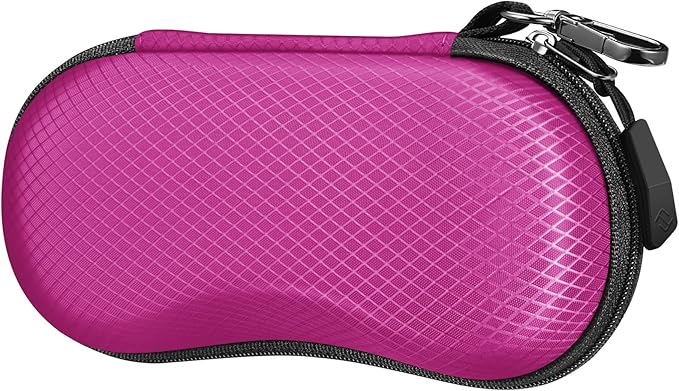 FINTIE Sunglasses Case, Hard EVA Shell Shockproof Sport Glasses Case with Metal Carabiner Travel Zipper Eyeglasses Holder