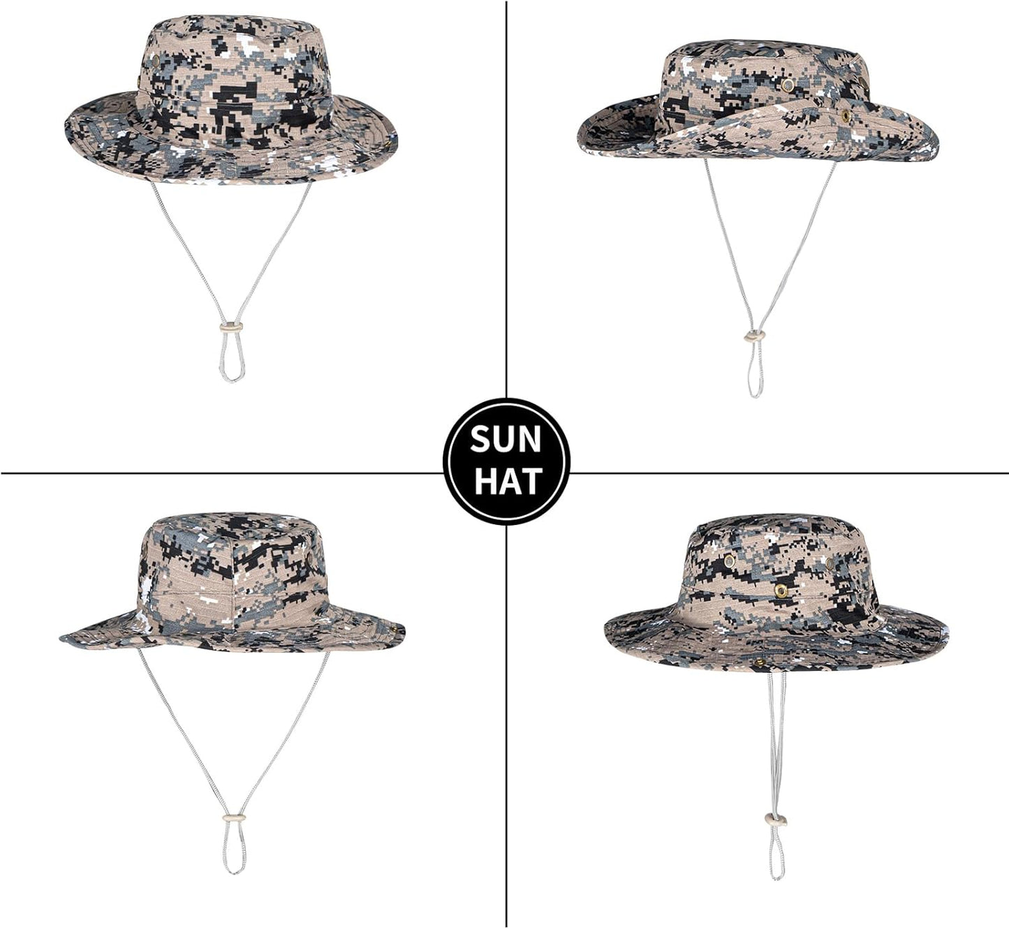 Sun Hats for Men Women Boonie Hat Foldable Fishing Hat UPF 50+ Bucket Hat for Fishing Hiking Garden Safari Beach