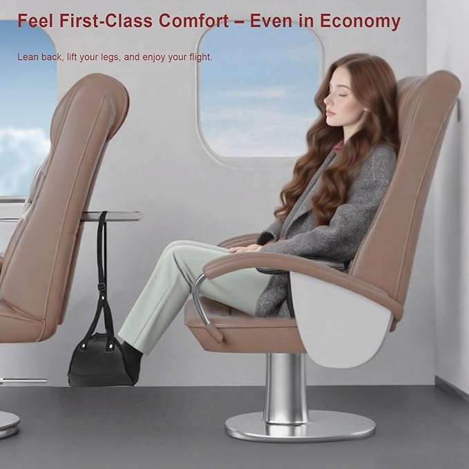 Airplane Foot Rest, 2Pack (Memory Foam) Plane Foot Hammock, Adjustable Portable Leg Rest for Airplane Travel, Relax Your Feet Foot Rest for Air Travel for Long Flight