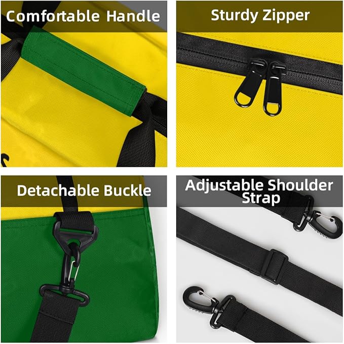 Personalized Yellow Green Cheer Bag for Cheerleaders, Custom Sport Gym Bag Dance Bag Travel Duffle Bag Cheerleading Gifts for Women