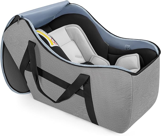 Padded Car Seat Bag Compatible with most Nuna Pipa car seats, UPPAbaby MESA V2 without Base & Chicco KeyFit 30 and base, Car Seat Travel Bag for airplanes