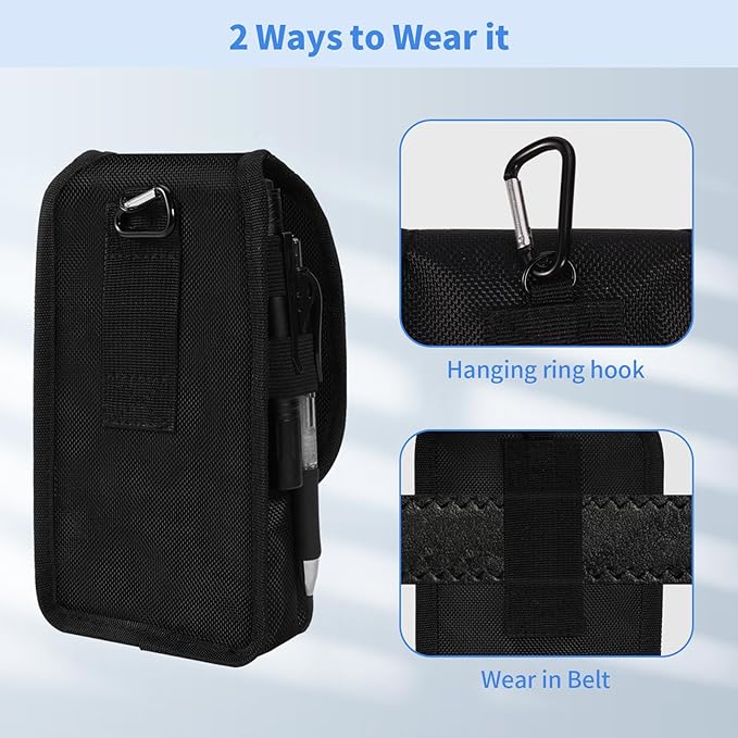 KENOBEE Belt Tool Pouch, Multitool Organizer Electrician Holster Nylon Tactical Pocket Attachment Utility Sheath Bag Tradesman Pro Maintenance Tool Sleeve for EDC Gears Cellphone