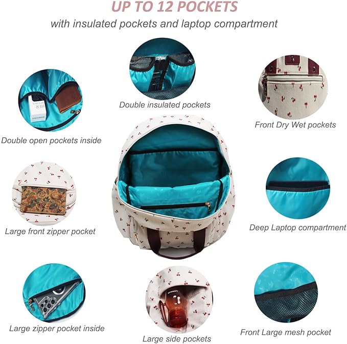Diaper Bag Backpack, Large Capacity Multifunction Baby Essentials Fashion Travel Pack Linen Canvas office Laptop Bag (Corduroy Hawthorn)