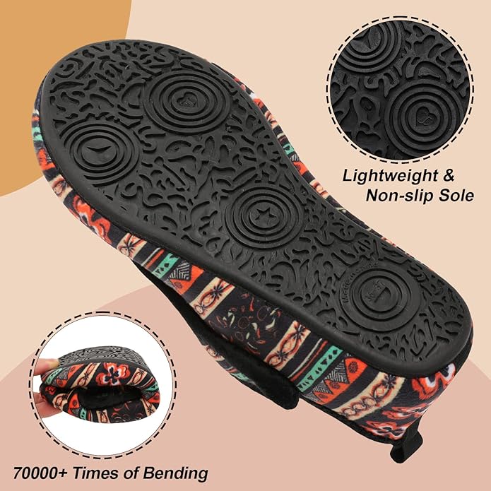 BARERUN Slippers for Women Men Wide House Diabetic Shoes for Women Men Warm Arthritis Edema Swollen Neuropathy Socks Slip on Adjustable Fuzzy Comfy Soft Womens Mens Bedroom Sliipers
