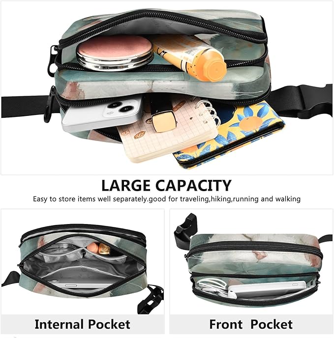Cat Sleep on Sofa Fanny Pack for Women Men Water Resistant Fashion Waist Packs with Adjustable Strap Belt Bag for Travel Workout Jogging Hiking 21220670