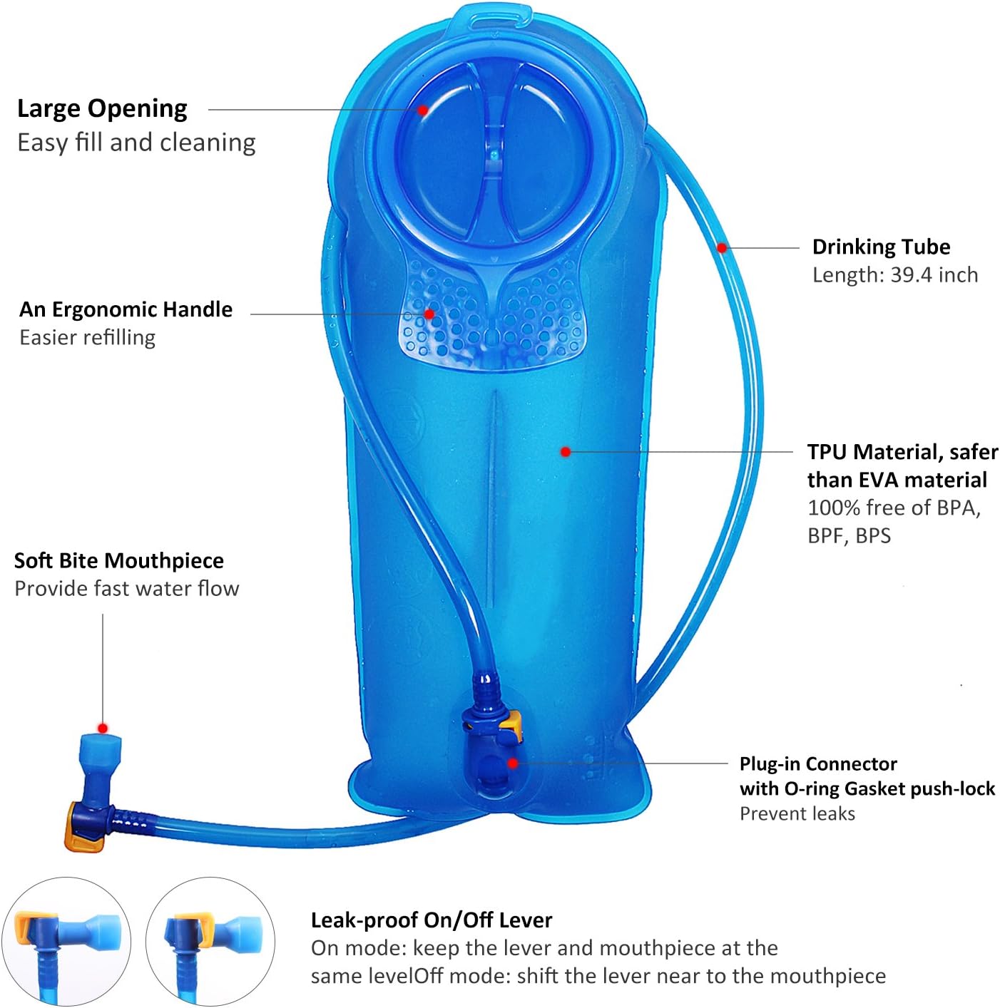 Unigear Hydration Pack Backpack with 70 oz 2L Water Bladder for Running, Hiking, Cycling, Climbing, Camping, Biking