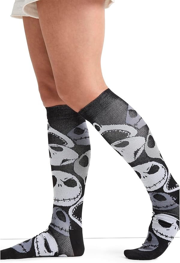 Cherokee Women's 10-15mmHg Compression Socks – Fun Print Knee Highs with Light Support, Soft Feel - PRINTSUPPORT